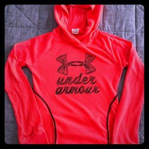 GIRLS UNDER ARMOUR WAFFLE WEAVE PULLOVER, SIZE YSM